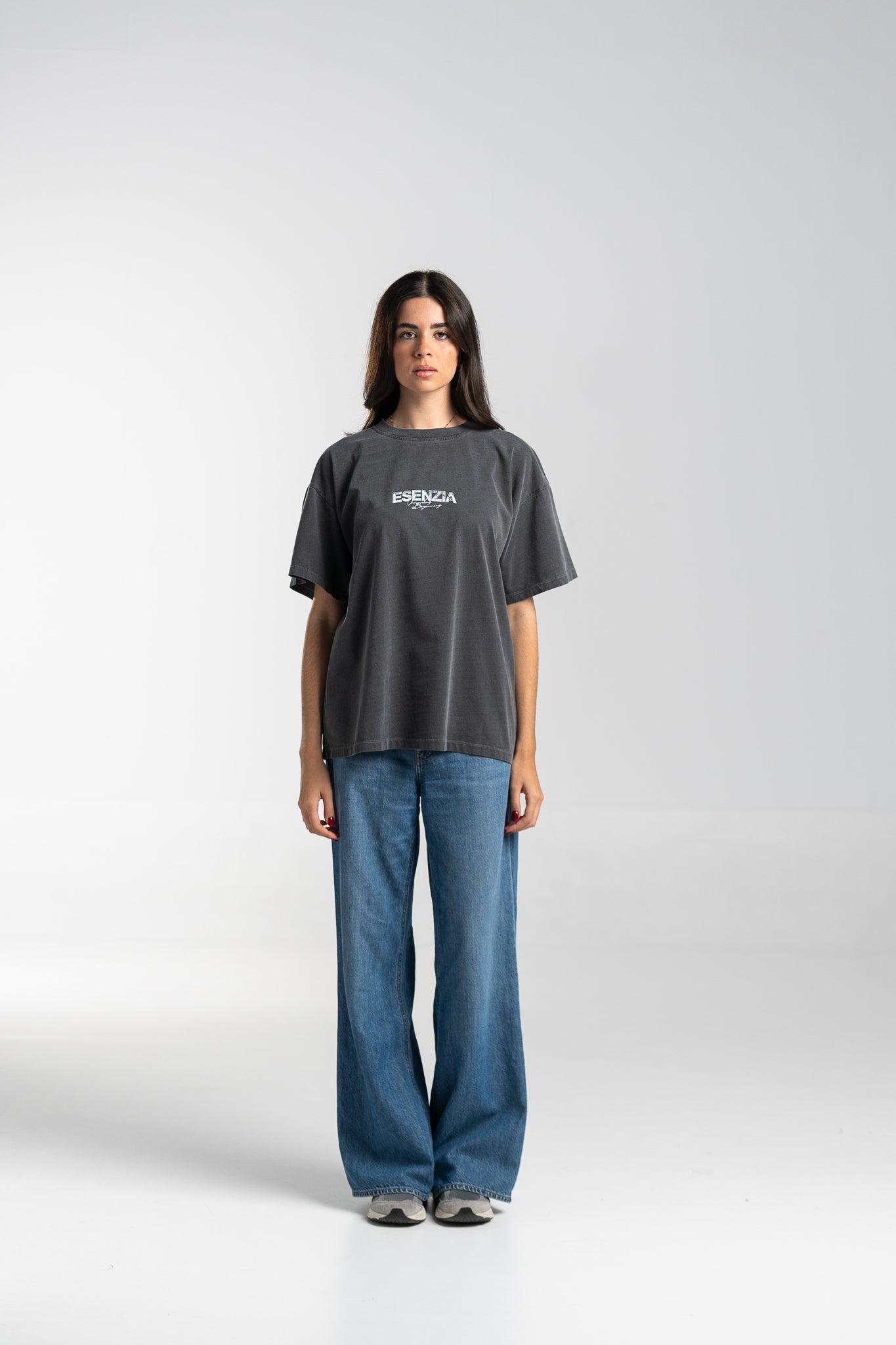 BLACK FABRIC TEE