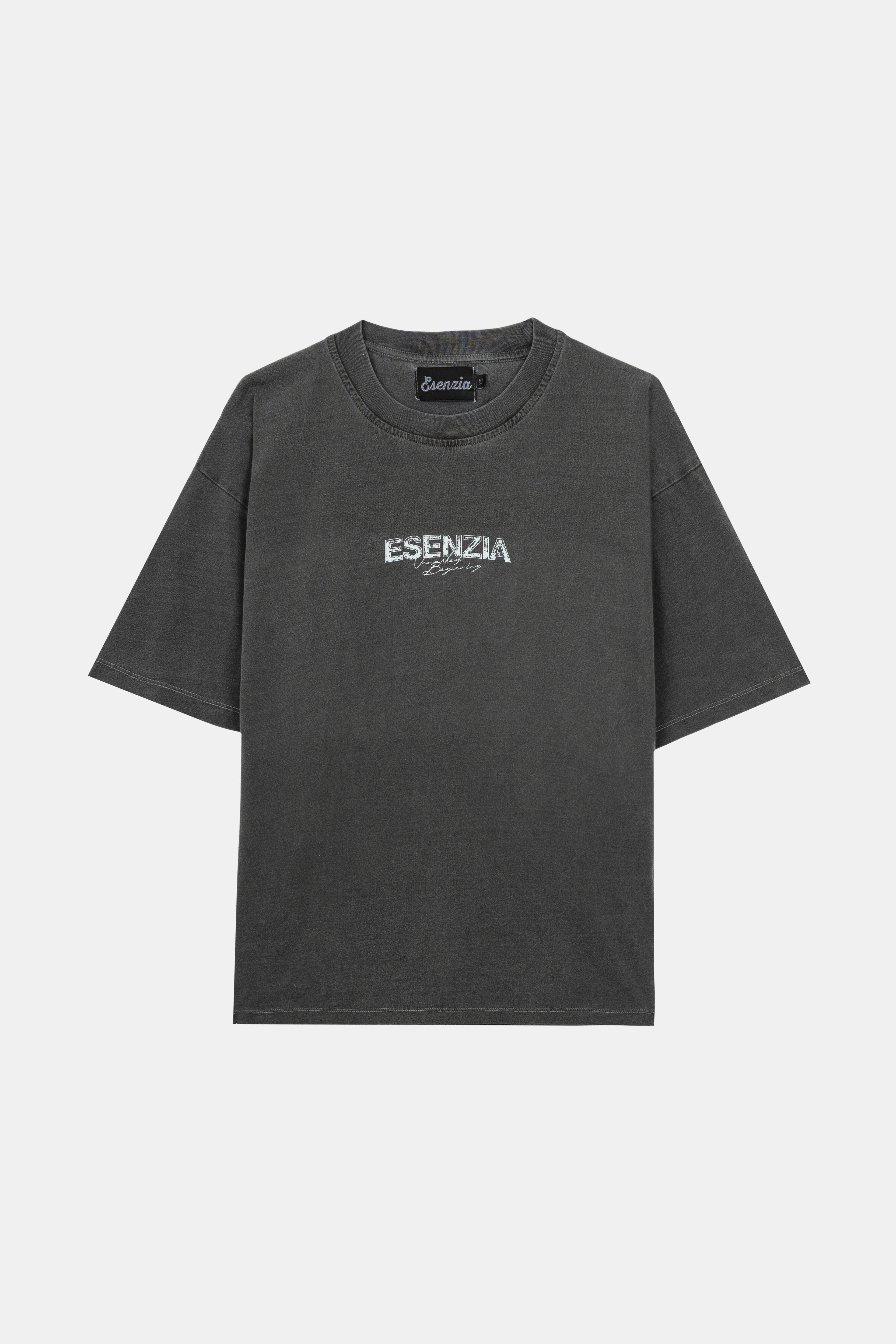 BLACK FABRIC TEE
