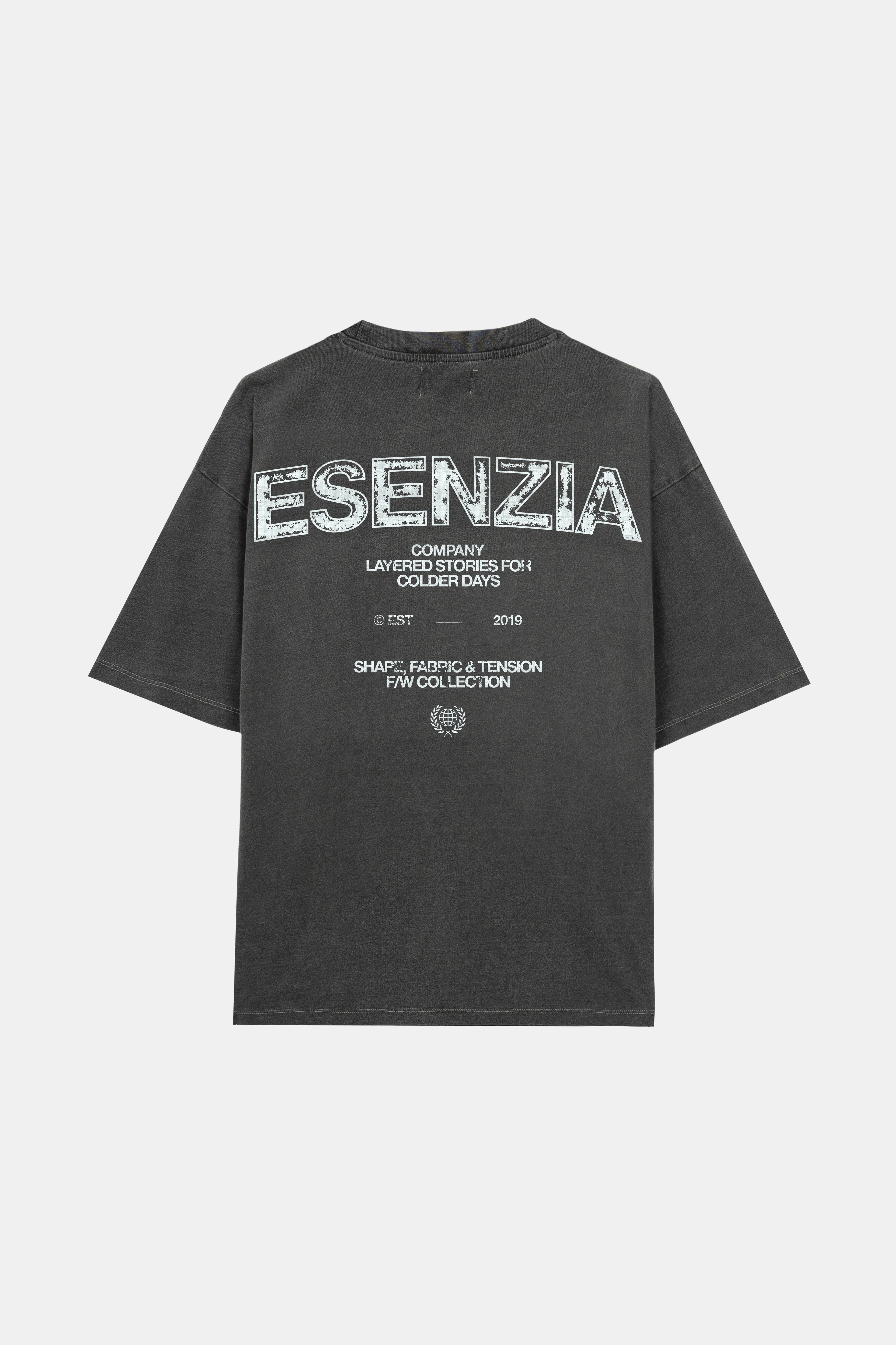 BLACK FABRIC TEE