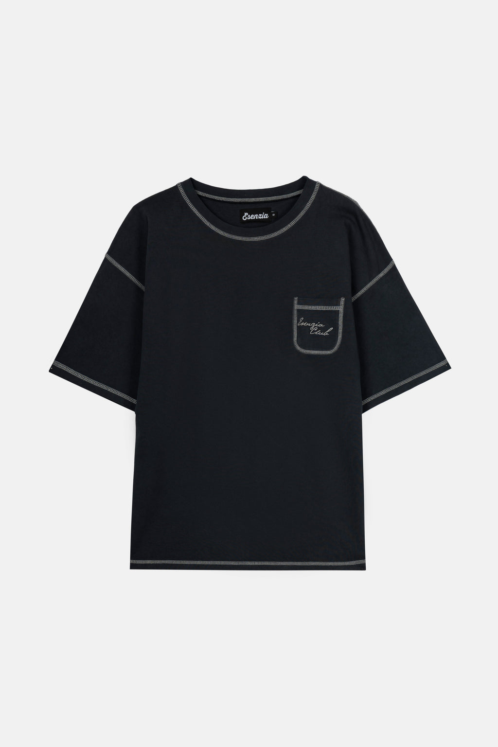 HEAVYWEIGHT GREY STITCH TEE