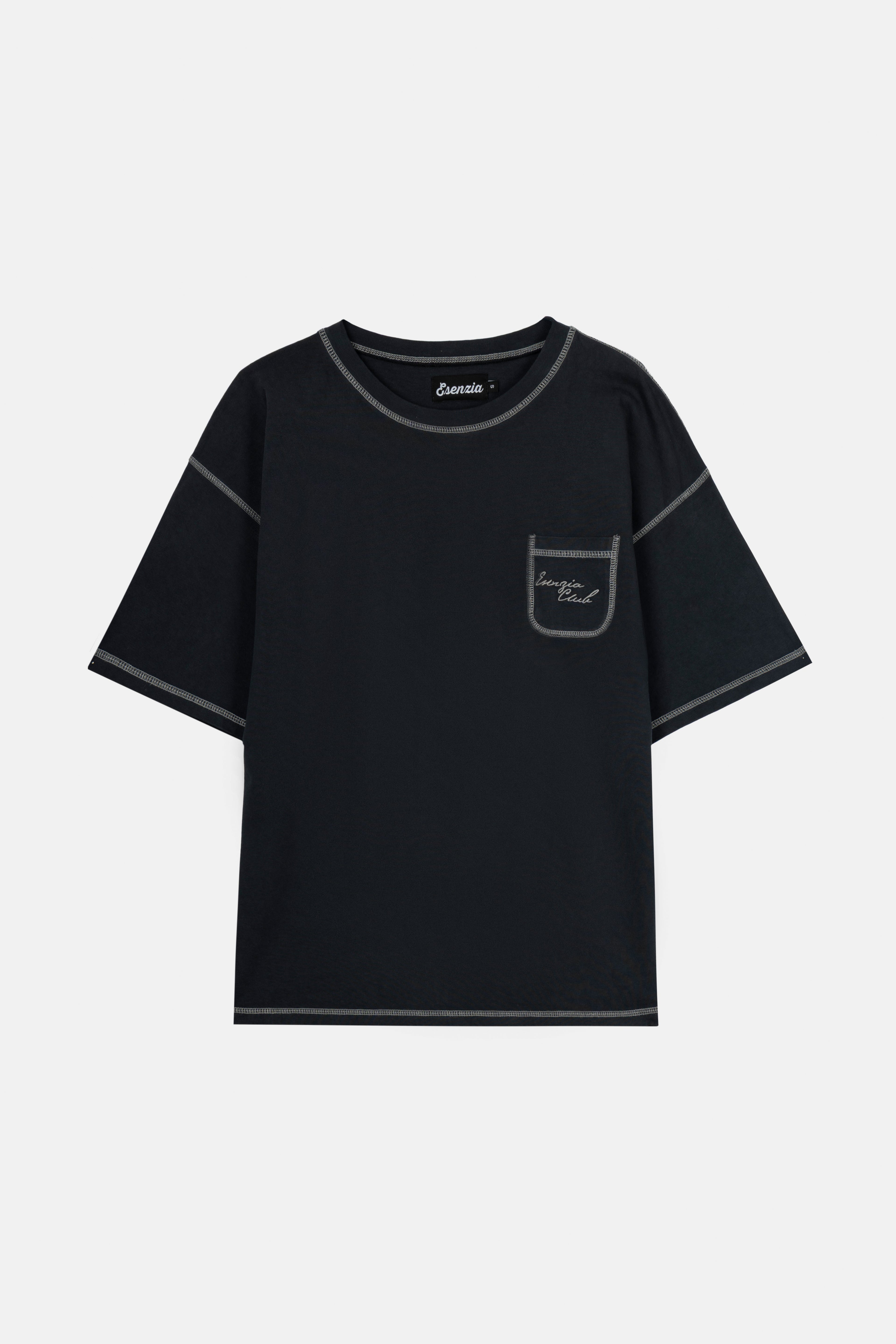HEAVYWEIGHT GREY STITCH TEE