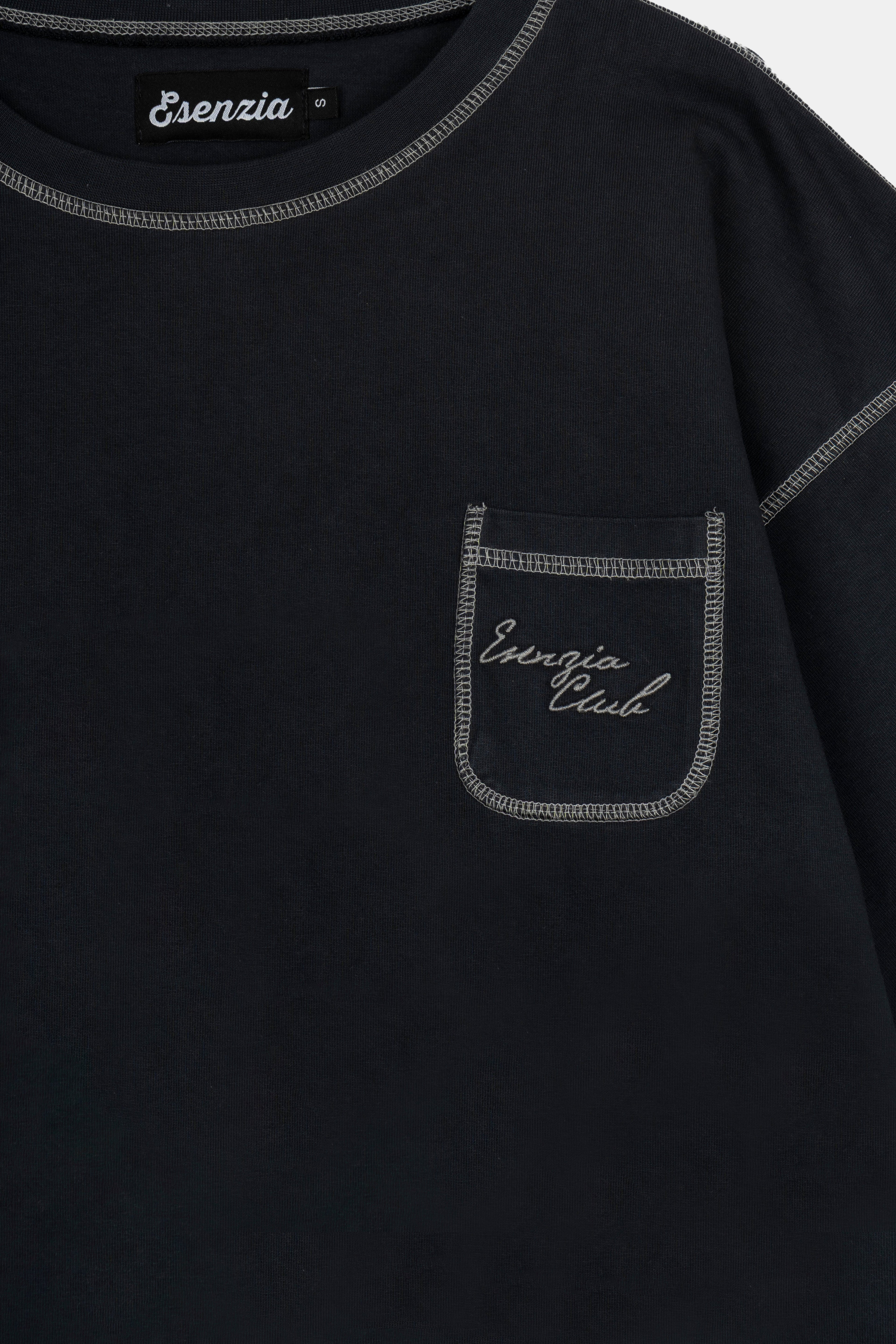 HEAVYWEIGHT GREY STITCH TEE