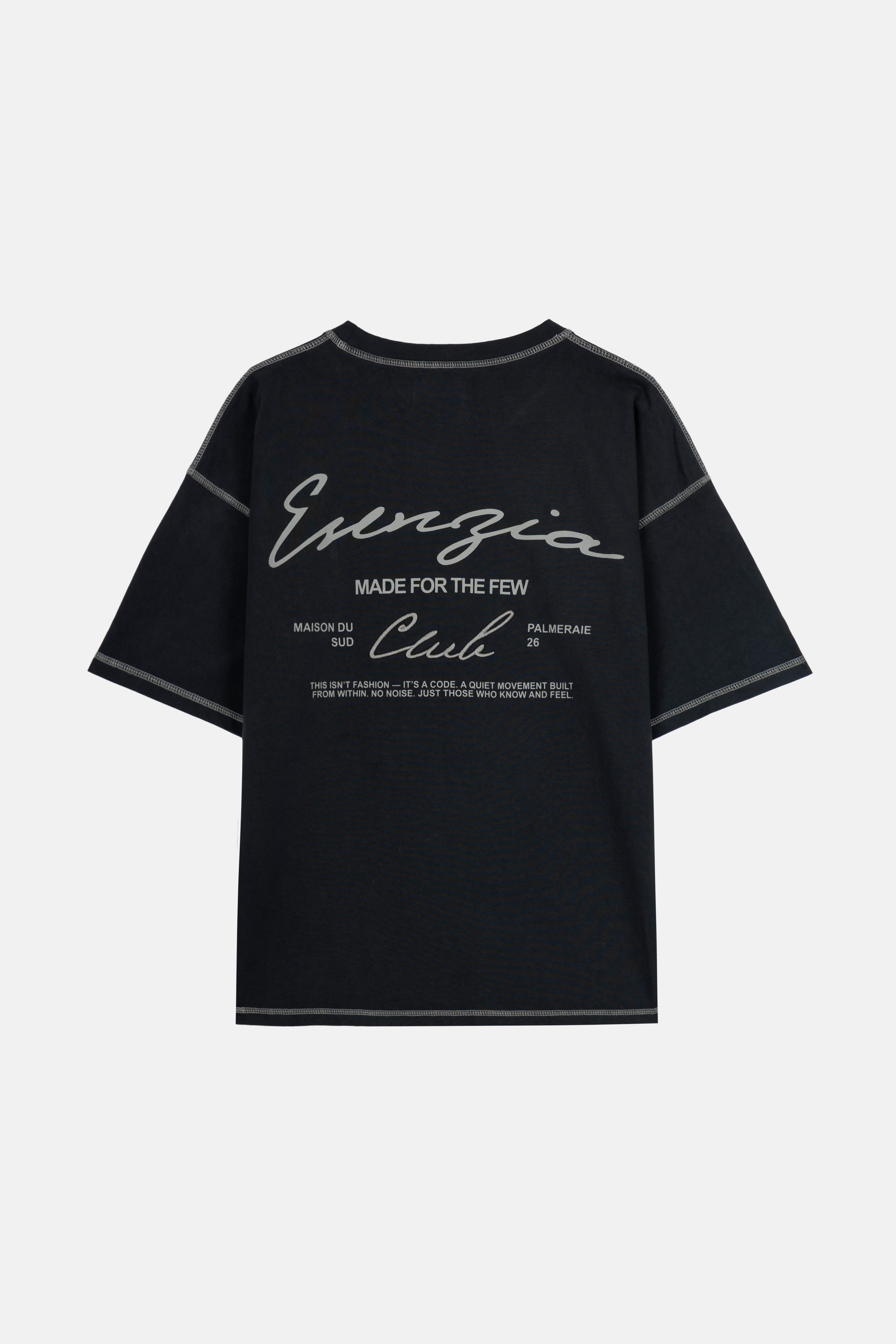 HEAVYWEIGHT GREY STITCH TEE