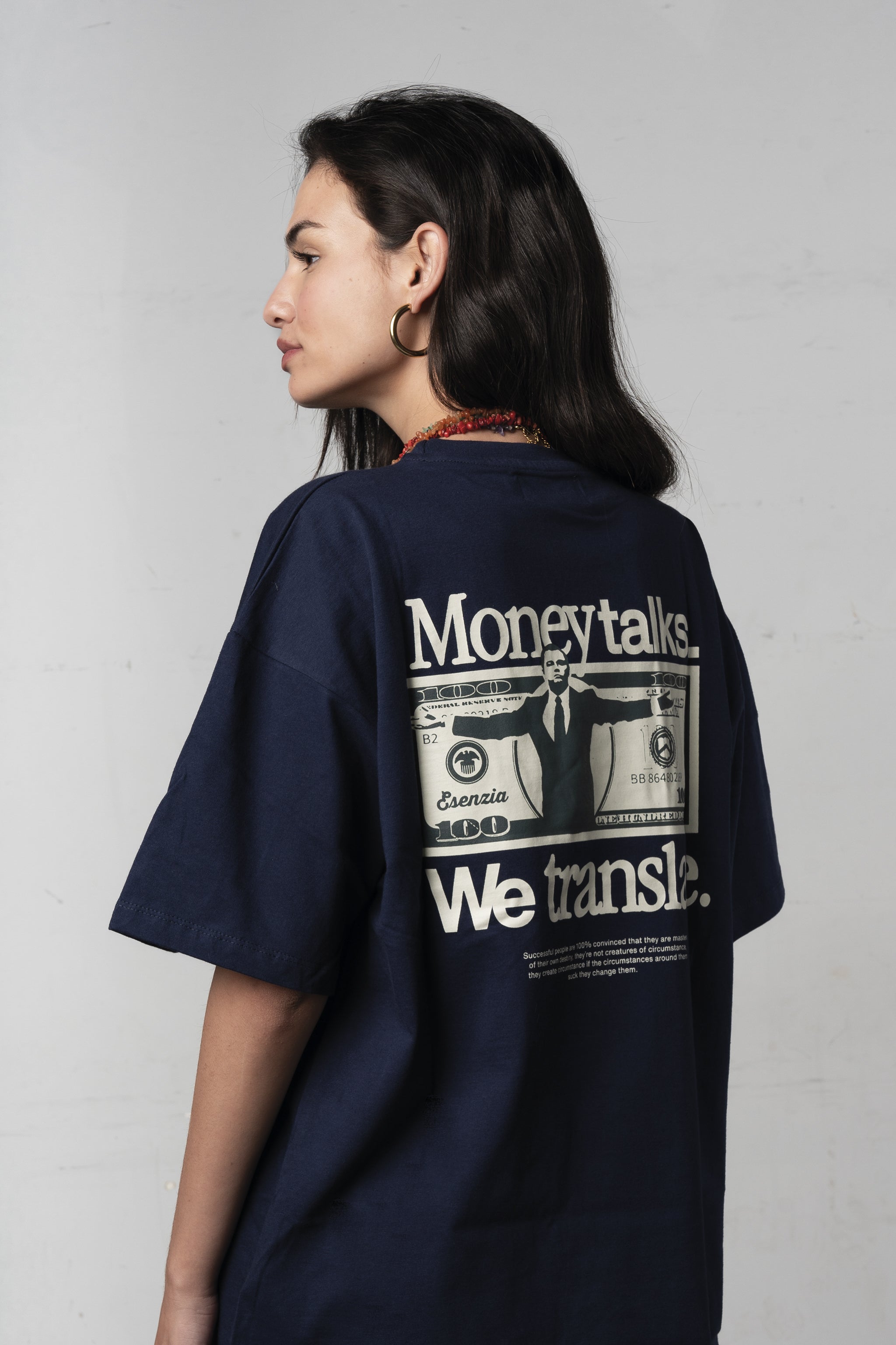 DARK BLUE WOLF TEE