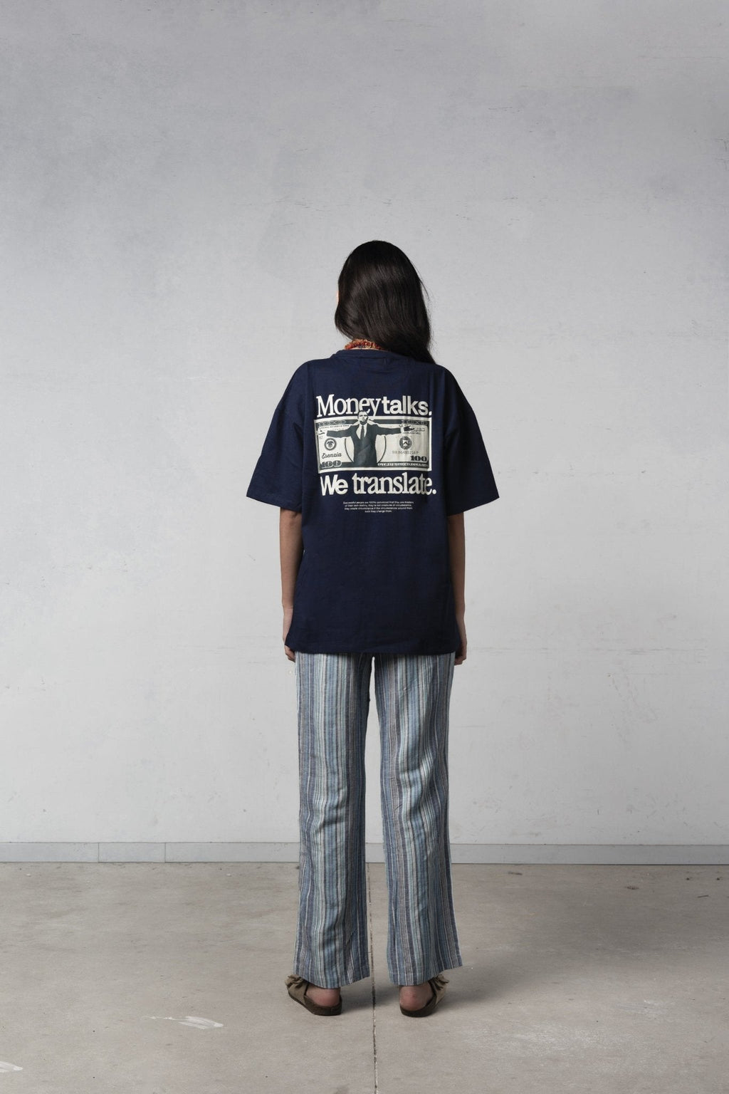 DARK BLUE WOLF TEE