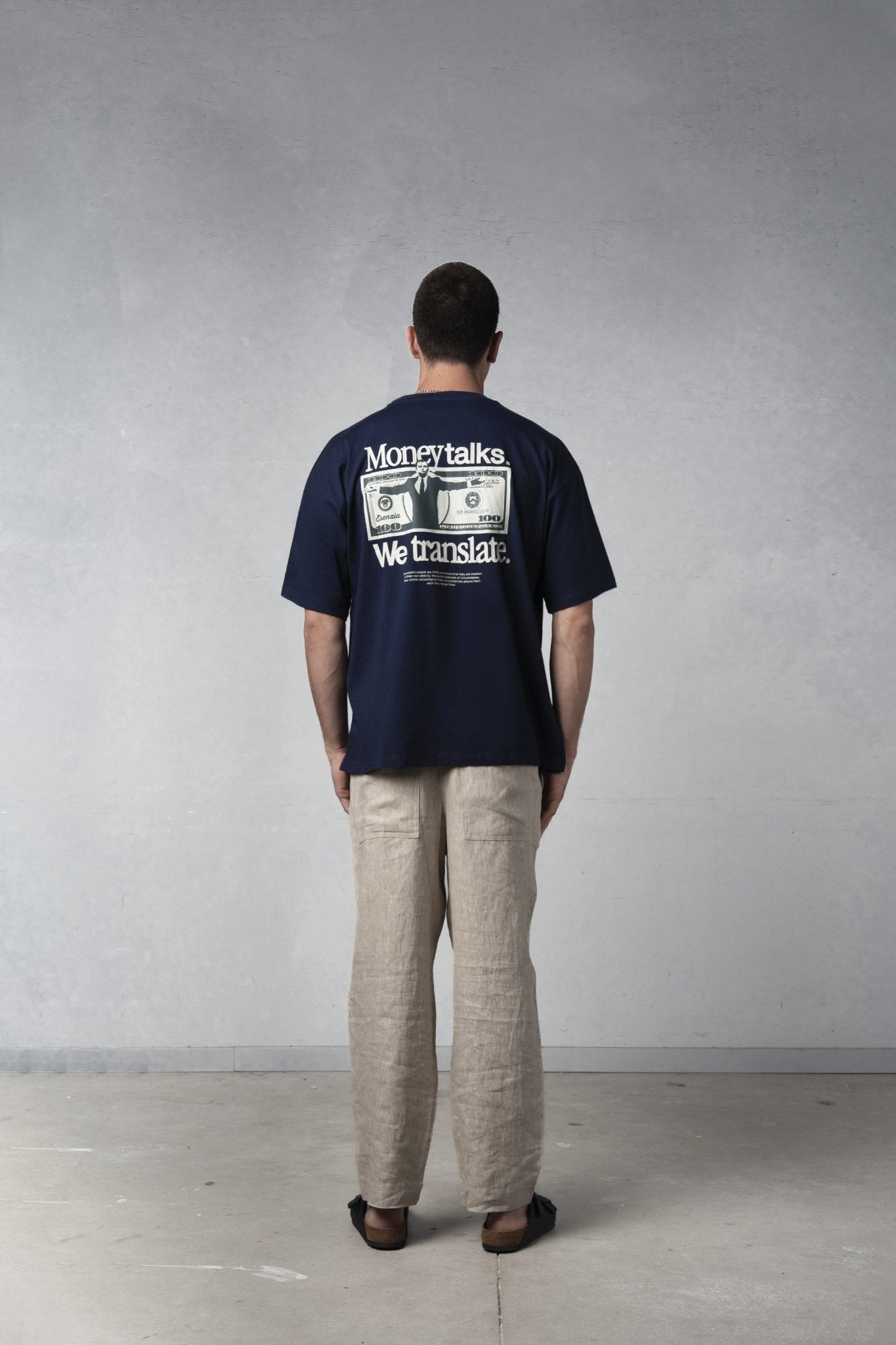 DARK BLUE WOLF TEE