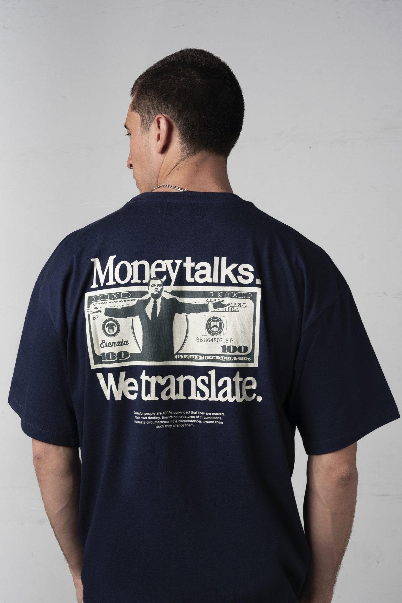 DARK BLUE WOLF TEE