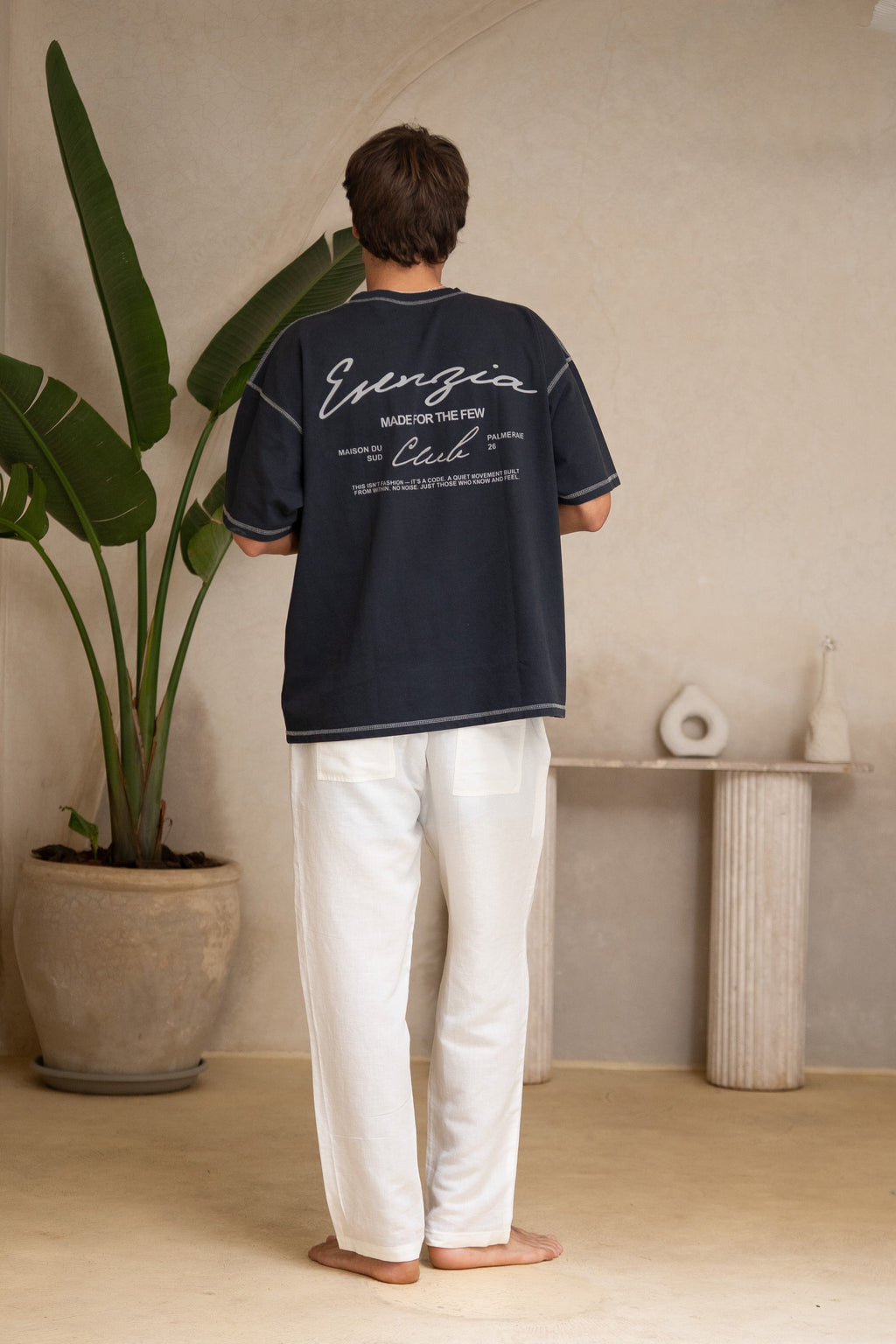 HEAVYWEIGHT GREY STITCH TEE