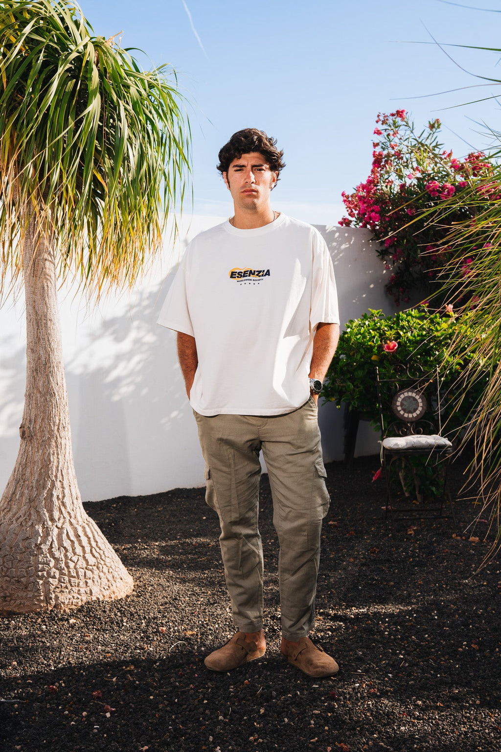 WHITE VOLCANO TEE